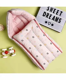 Kicks & Crawl Star Printed Cotton Sleeping Bag - Pink