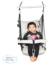 Faburaa Wishing Clouds Piccolo Jhoola for Garden for Baby Jute - Grey