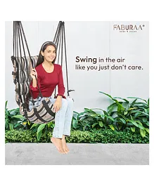 Faburaa Luxury Designer Stripes Hanging Swings - Black