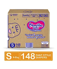 MamyPoko Extra Absorb Pant Style Diapers Small - 148 Pieces