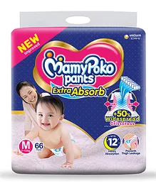 MamyPoko Extra Absorb Pant Style Diapers Medium - 66 Pieces