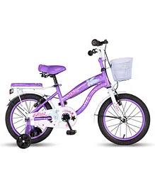 Vaux Angel Lady Kids Bicycle With 16 Inch Wheels - Purple White