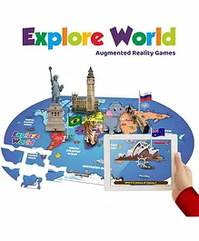 PLAYAUTOMA Explore World Augmented Reality Jigsaw Puzzle Multicolour - 51 Pieces