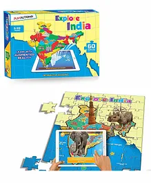 PLAYAUTOMA Explore India Augmented Reality Jigsaw Puzzle Multicolour - 62 Pieces