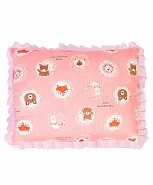 Baby Moo Animal Print Rectangular Pillow - Pink