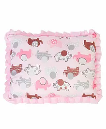 Baby Moo Elephant Neck Support Rectangular Pillow - Pink