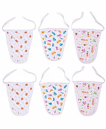 Baby Moo Printed Tie Knot Nappies Pack of 6 - Multicolor