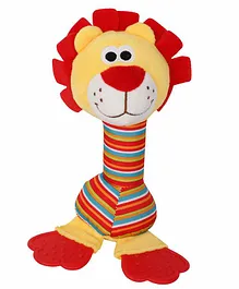 Baby Moo Lion Soft Rattle With  Teether - Multicolor