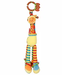 Baby Moo Flexible Giraffe Musical Hanging Toy With Teether - Multicolor