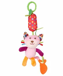 Baby Moo Rabbit Hanging Toy With Teether - Multicolour