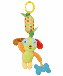 Baby Moo Dog Green Hanging Toy With Teether - Multicolor