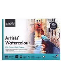 Brustro Artist Watercolour Pad Cold Pressed A3 Size - 14 Sheets