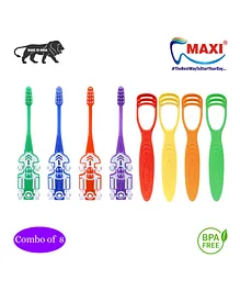 MAXI Junior Oral Care Combo Pack of 8 - Multicolor