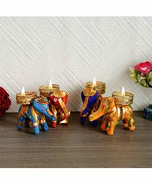Divyakosh Decorative Diwali Diya Pack Of 4 - Multicolor
