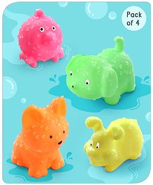 Babyhug Bath In Style Squeezy Toy Set Pet Animals Pack of 4 (Packaging May Vary)