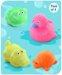 Babyhug Bath In Style Squeezy Toy Set Aquatic Animals Pack of 4 (Color May Vary)