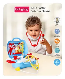 Babyhug Hello Doctor Suitcase Playset - 21pieces
