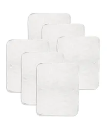 BASIC EASY Quick Drying Diaper Insert Pack of 6 - White