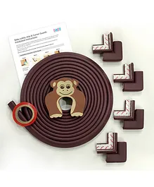 BabySafeHouse Multi Edge Guard Door Stopper and Corner Protector - Brown