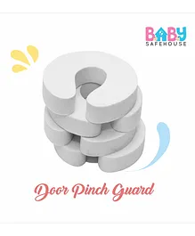 BabySafeHouse Finger Pinch Door Guard in Classic C Shape Pack of 4 - White