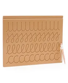 Habloo Toys Wooden Curves Tracing Board With Dummy Pencil - Brown
