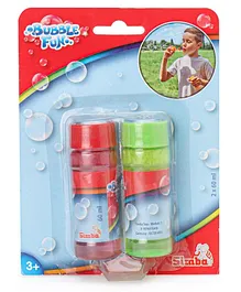 Simba Bubble Fun Bottles Red Green Pack of 2 - 60 ml Each
