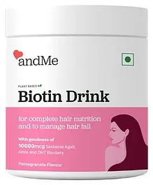 andMe Biotin Plant Based Hair Supplement Cocount Milk Flavour - 150 gm