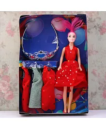 Vijaya Impex Doll with Accessories Red - Height 27 cm