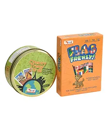 Cocomoco Kids Geography And Flag Frenzy Card Game Pack Of 2 - Multicolour