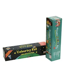 Cocomoco Kids Solar System And India Theme Colouring Roll Pack Of 5 - Multicolour