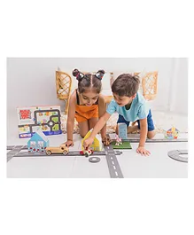 Cocomoco Kids Car Track Set Build Full City - Multicolour