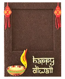 Kalacaree Diwali Magnetic Photo Frame - Brown