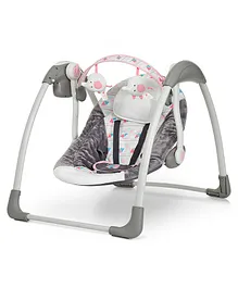 Mastela Deluxe Portable Musical Swing with Overhead Toy Bar - Pink
