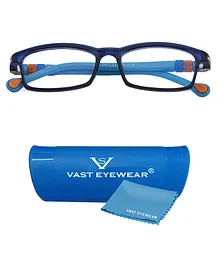 VAST Blue Ray Blocking & Antiglare Zero Power Round Computer Eyeglasses - Blue