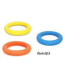 VWorld Frisbee Ring Game Pack of 3 - Multicolour