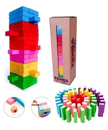 VWorld Wooden Blocks Tower Multicolour - 54 Pieces