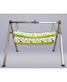Enfance Baby Cradle Cover Animal Printed - Green