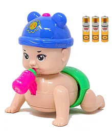 Fiddlerz Crawling Baby Toy with Lights & Music - Multicolor