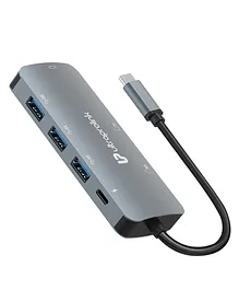 UltraProlink UL1056 9-in-1 Type C Hub Adapter HDMI Card Readers 100W PD 3 USB for MacBook - Grey