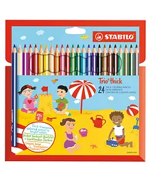 STABILO Trio Thick Colouring Pencils - 24 Assorted Colors