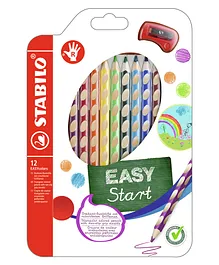 STABILO Easycolours Ergonomic Colouring Pencil for Right Handed - Wallet Of 12 Assorted Colors