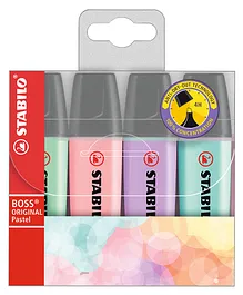 STABILO Boss Original Pastel Wallet Colours Pack of 4 - Multicolour