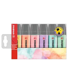 STABILO Boss Original Pastel Wallet Colours Pack of 6 - Multicolour