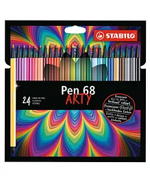 STABILO Premium Felt Tip Pen 68 ARTY Pack of 24 - Multicolour