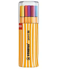 STABILO point 88 Fineliners Twin Pack of 20 - Multicolour