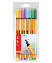 STABILO point 88 Pastel Shades Fineliners Pack of 8 - Multicolour