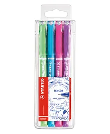 Stabilo Sensor F Balls Pens Pack of 4 - (Colour May Vary)