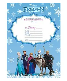 Disney Frozen Invitations Cards With Envelope Blue - Pack of 10
