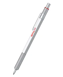 ROTRING 600 Series Medium Point Black Ink Ballpoint Pen - Silver