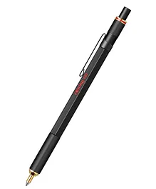 ROTRING 800 Series Medium Point Black Ink Refillable Ballpoint Pen - Black Barrel